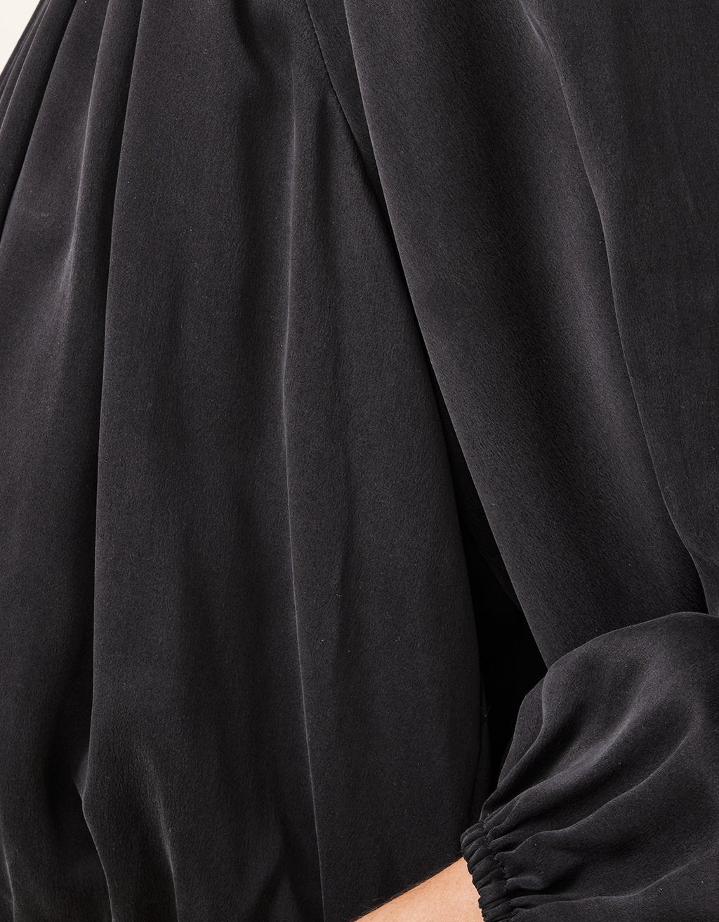 silk charmeuse balloon blouse