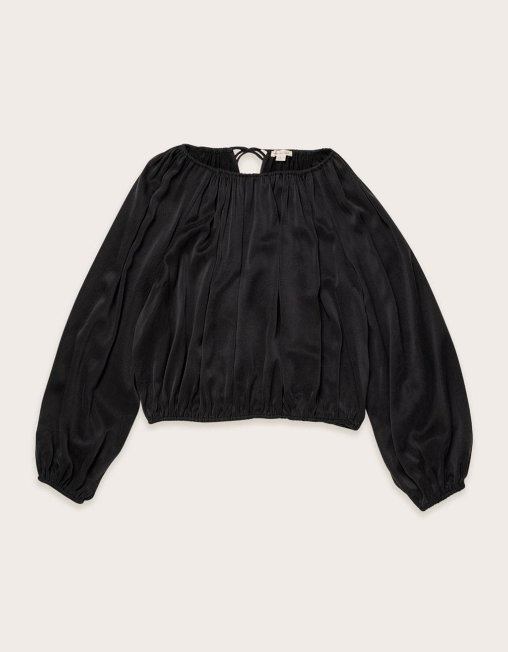 silk charmeuse balloon blouse