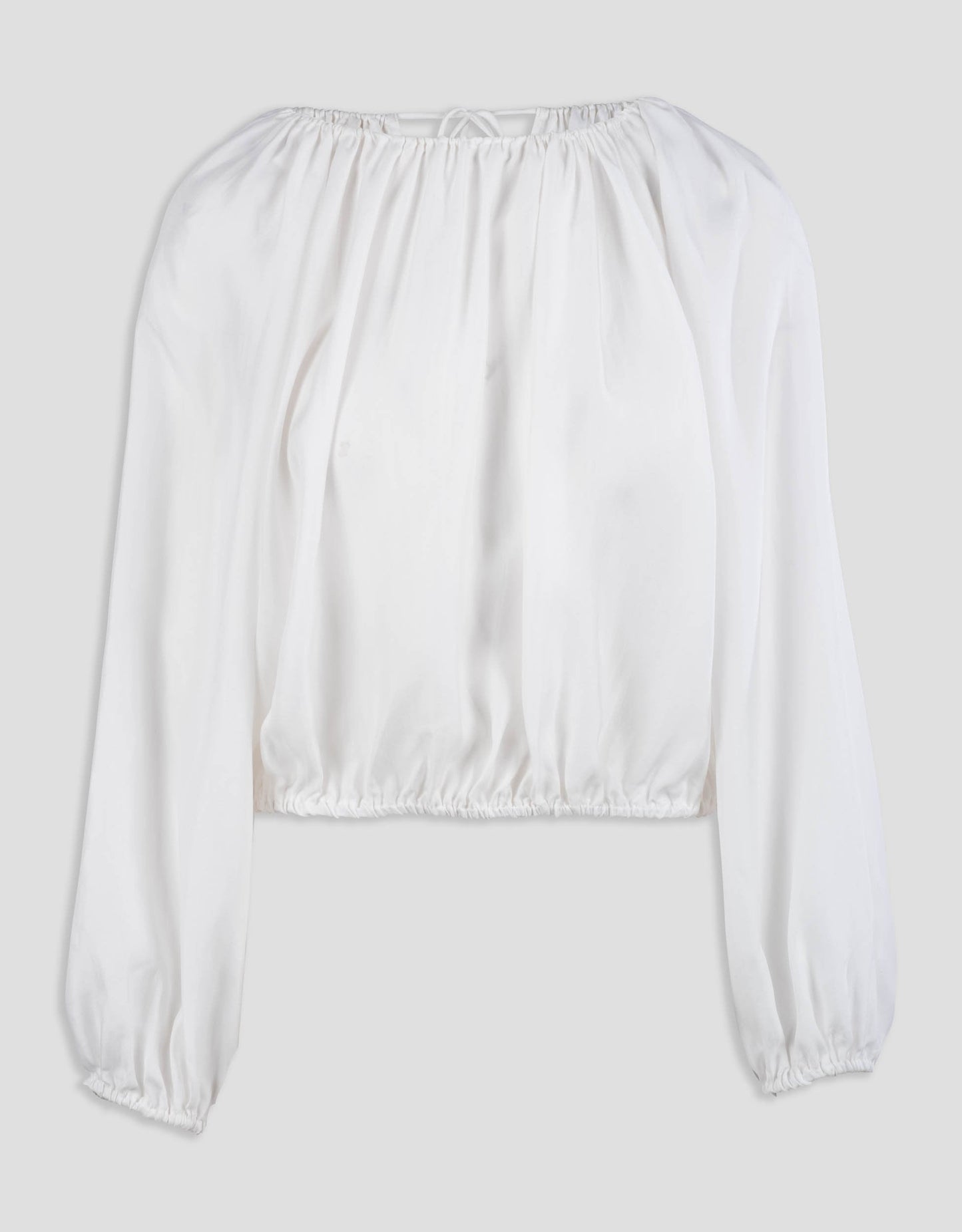 silk balloon blouse