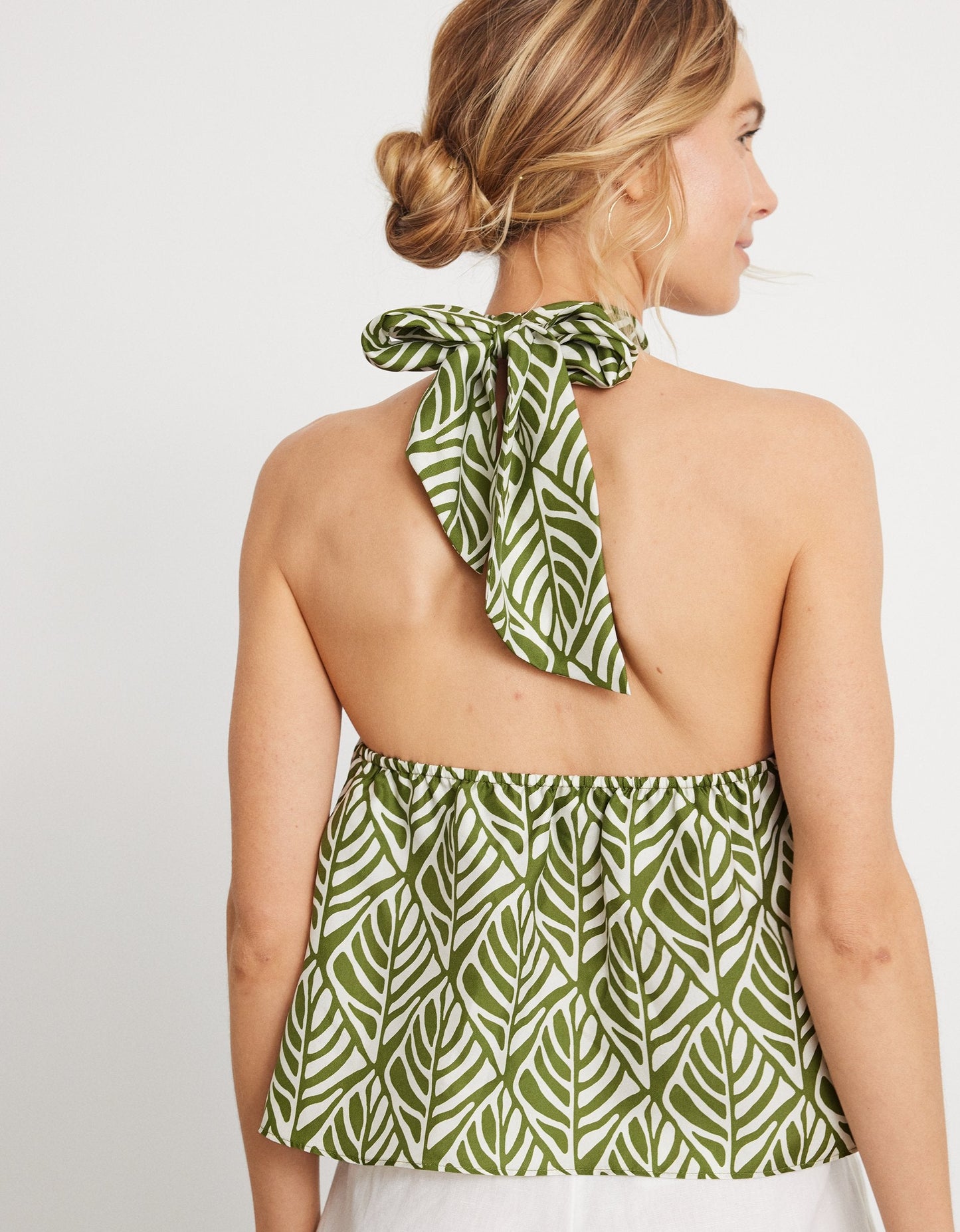 silk tie halter top