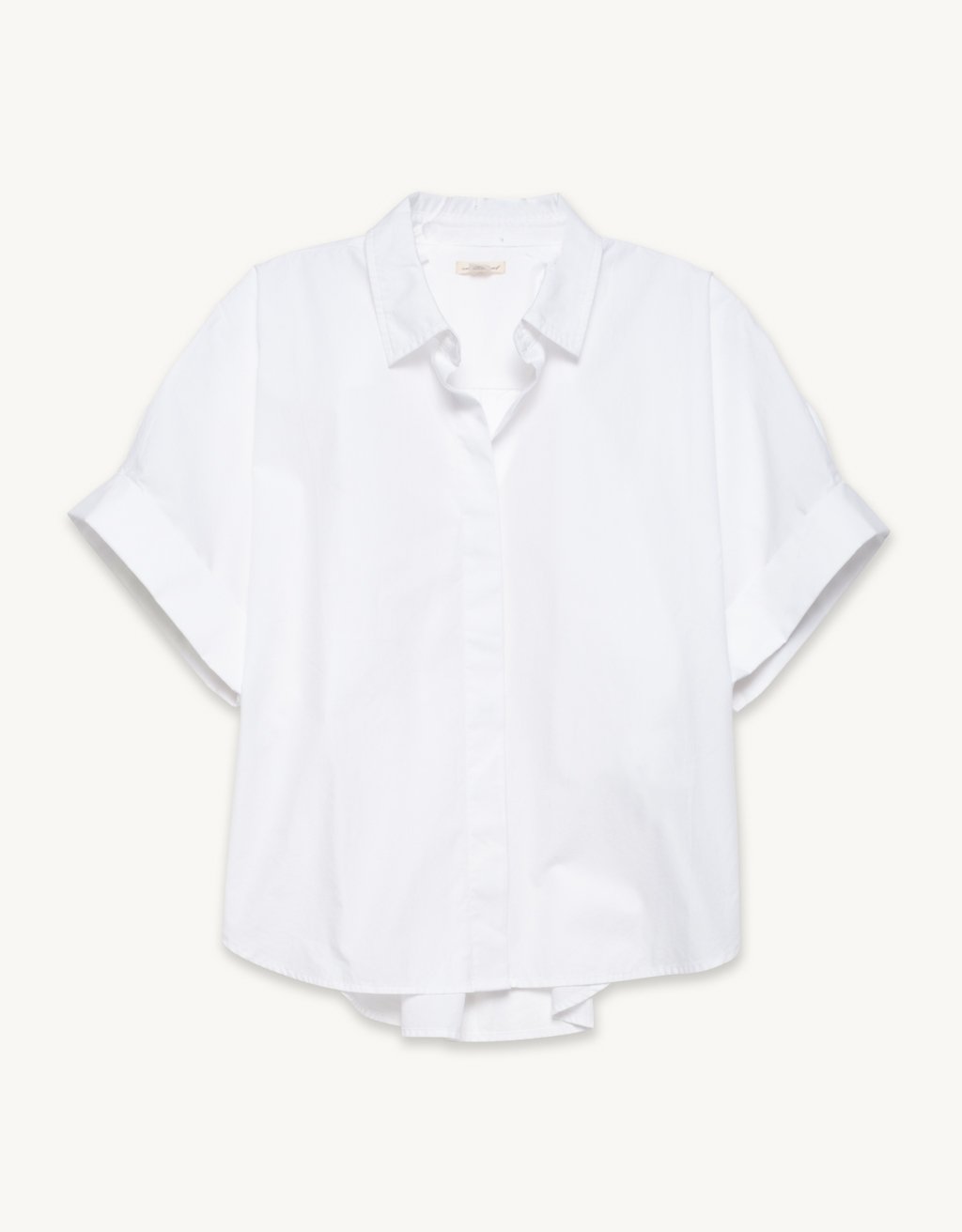 poplin short sleeve button down shirt