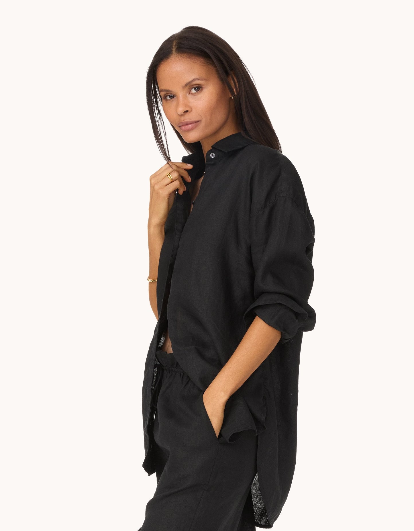 linen button down