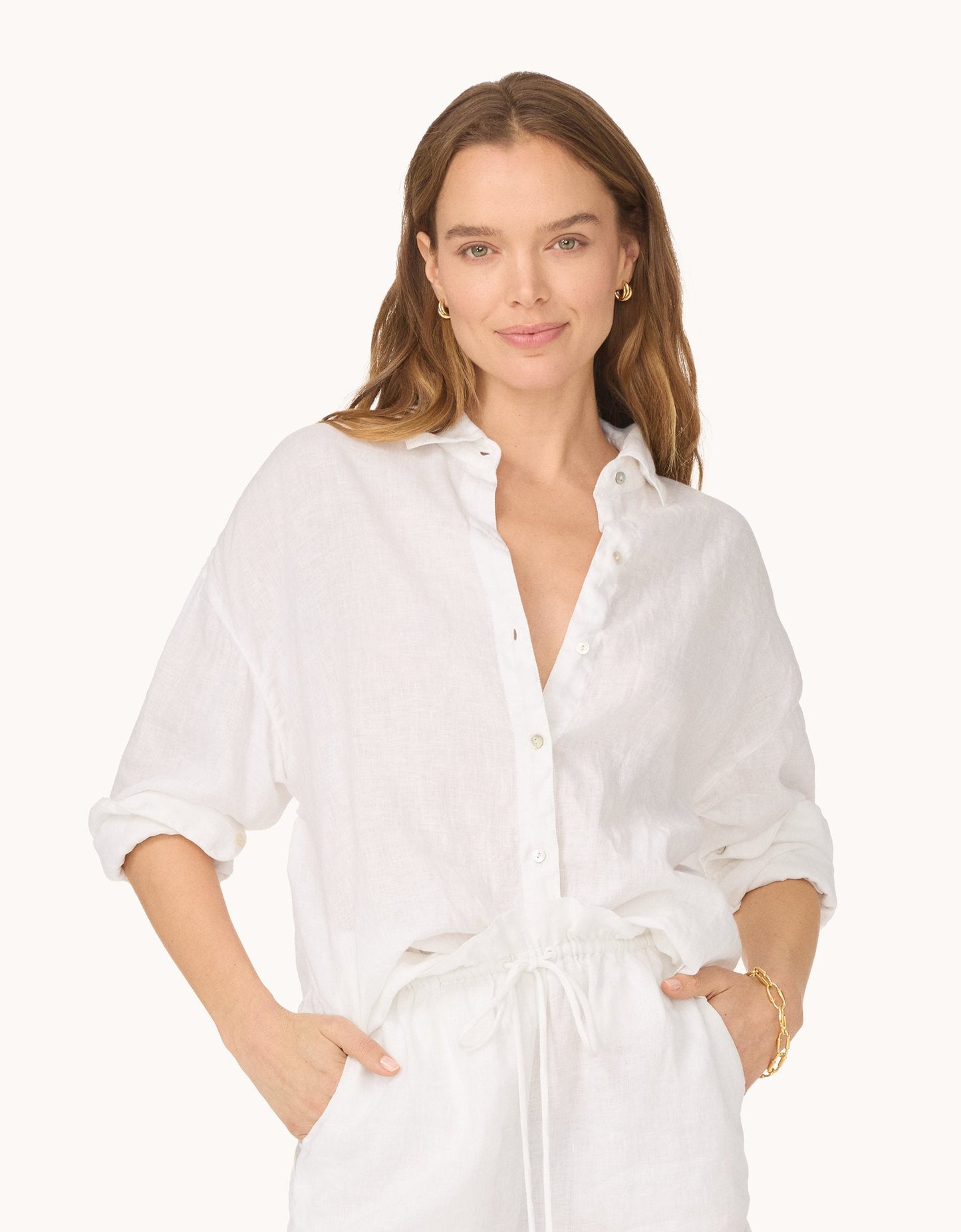 linen button down