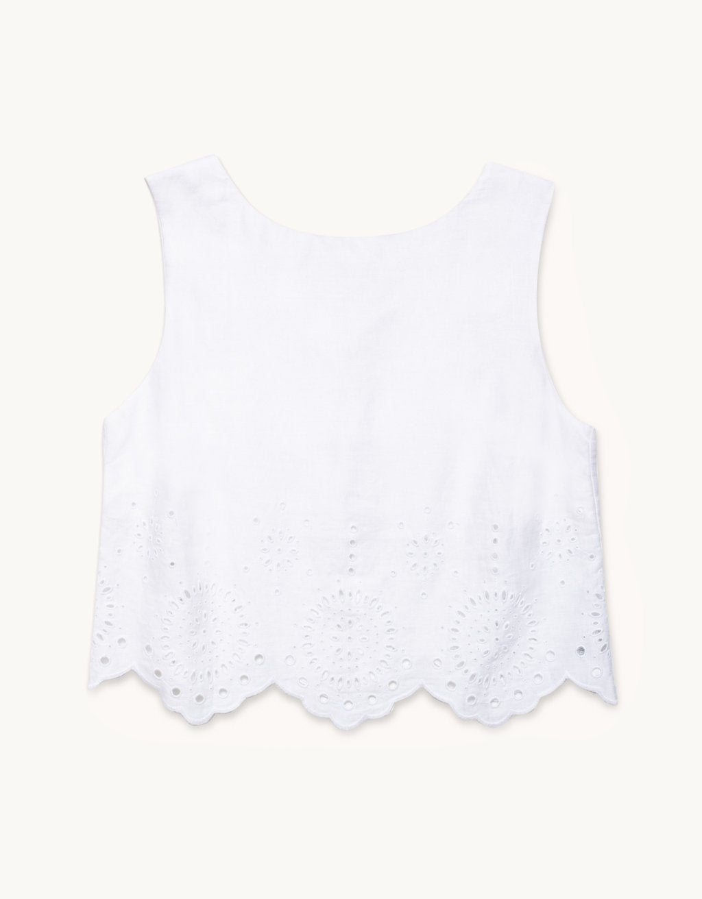 embroidered linen tank