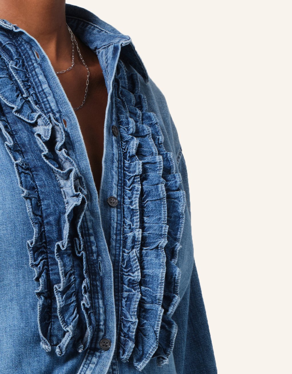 citizens of humanity ruffle tuxedo shirt