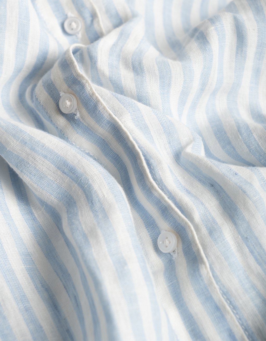 striped linen button down