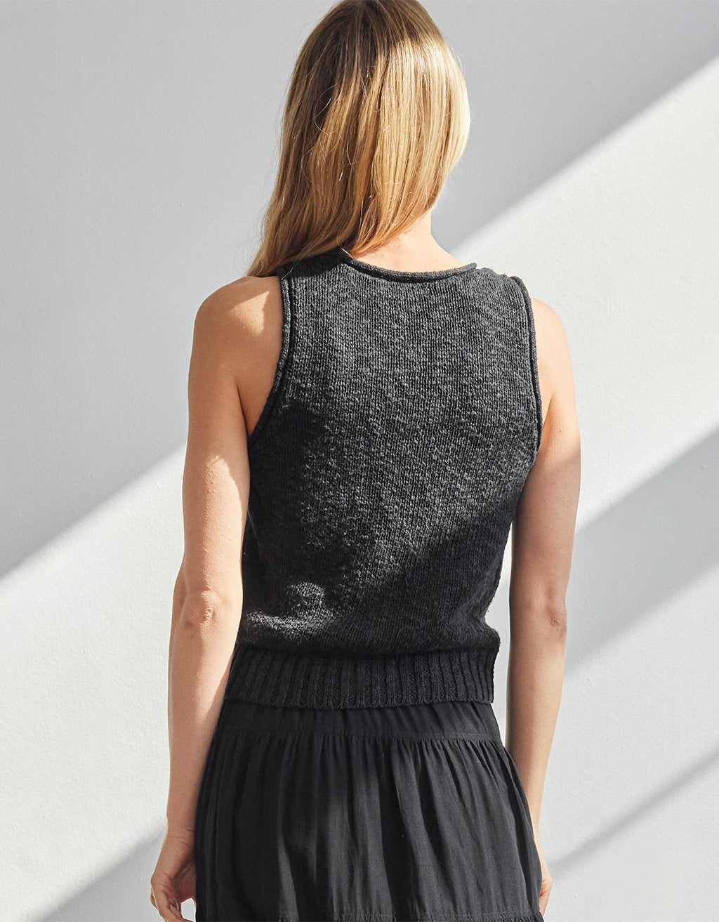 cotton linen beach tank