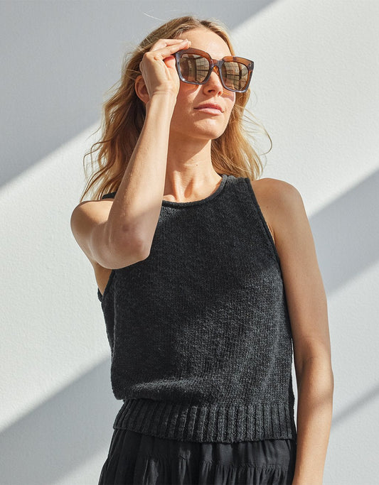 cotton linen beach tank