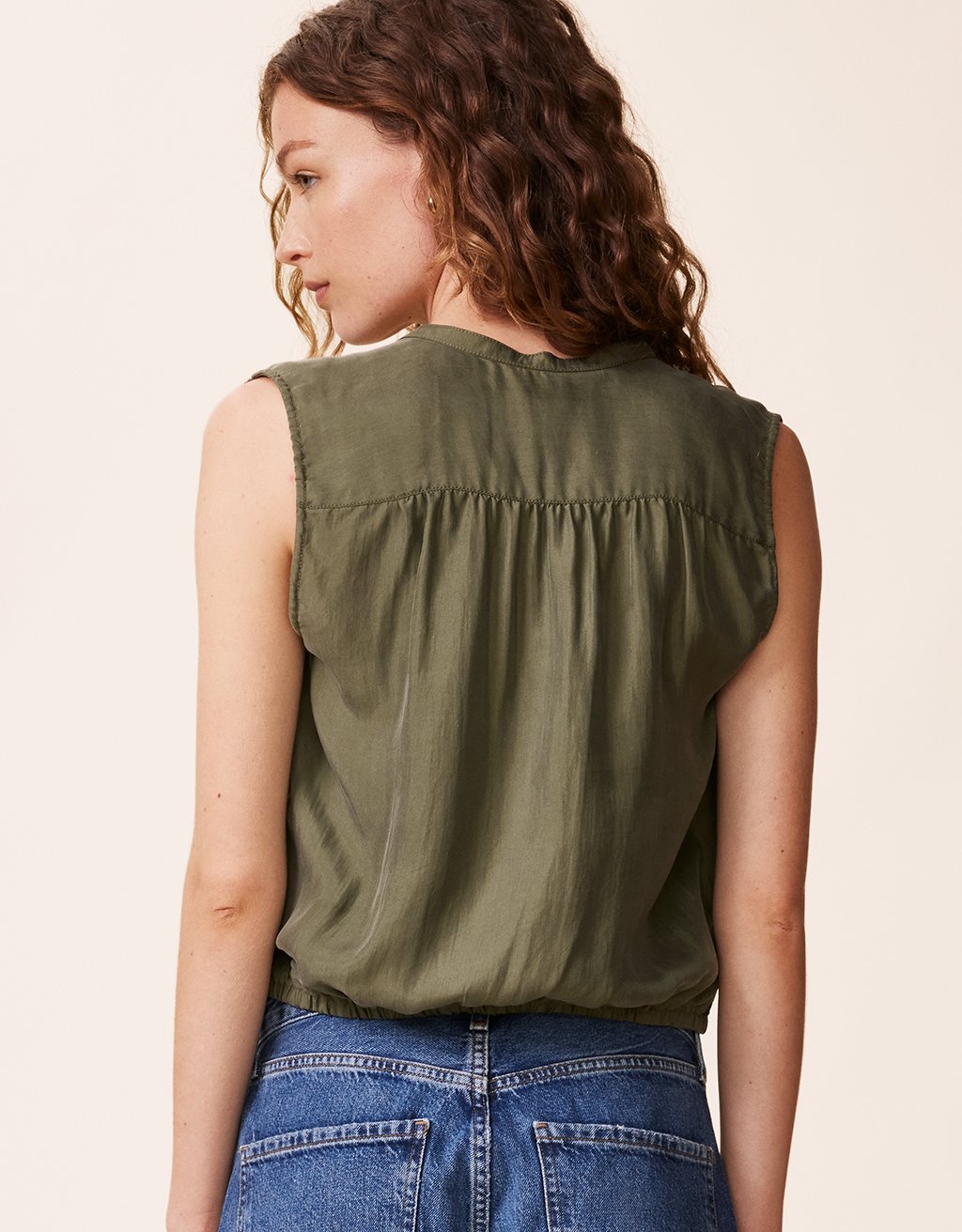 washable silk bubble tank