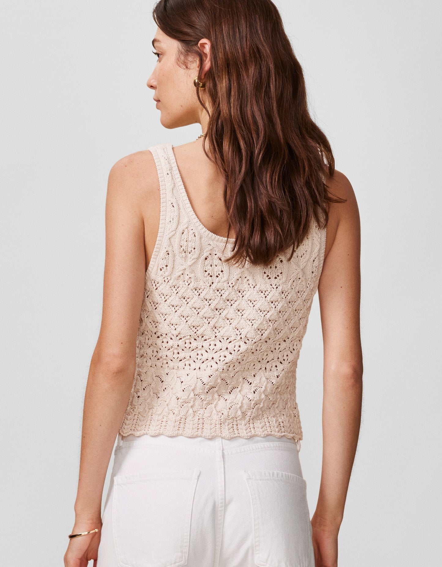 textured sweater tank