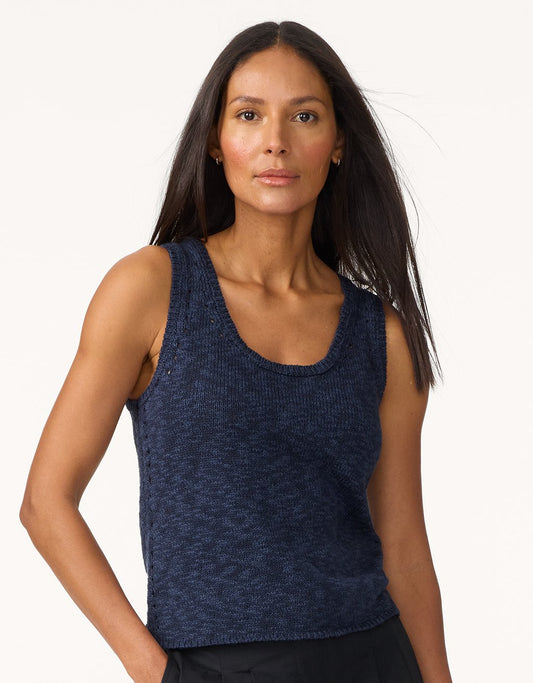 cotton linen beach tank