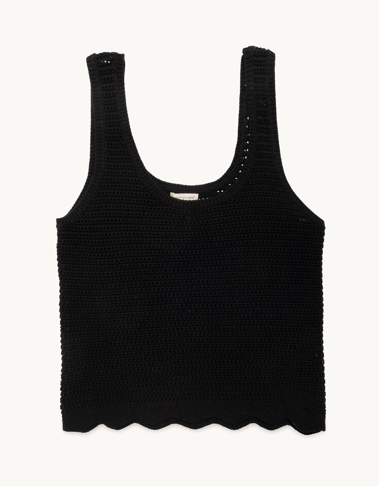 scalloped sweater tank