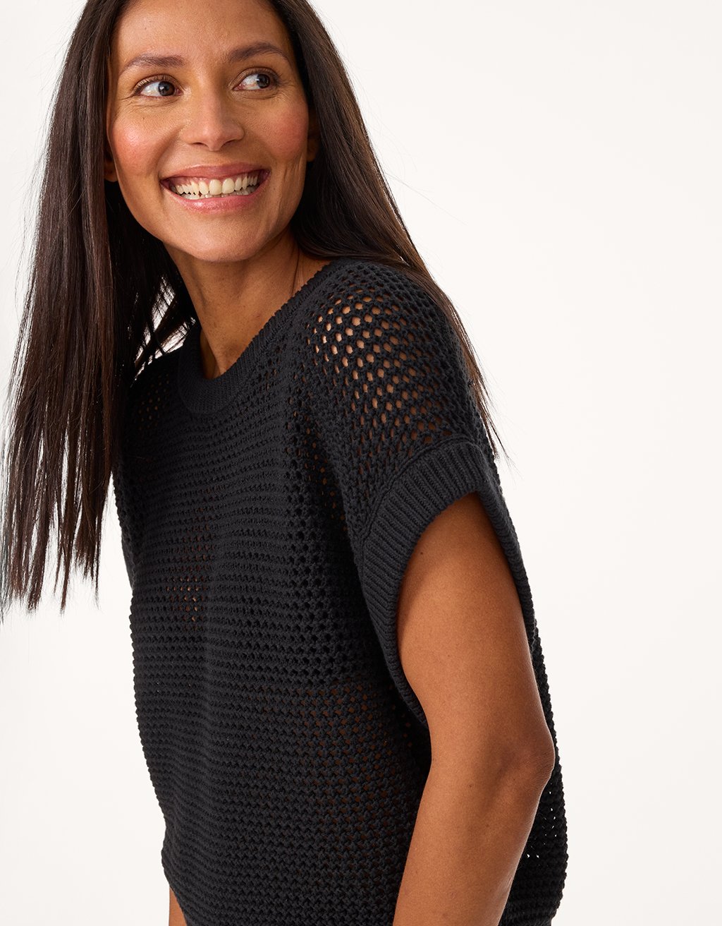 open stitch sweater
