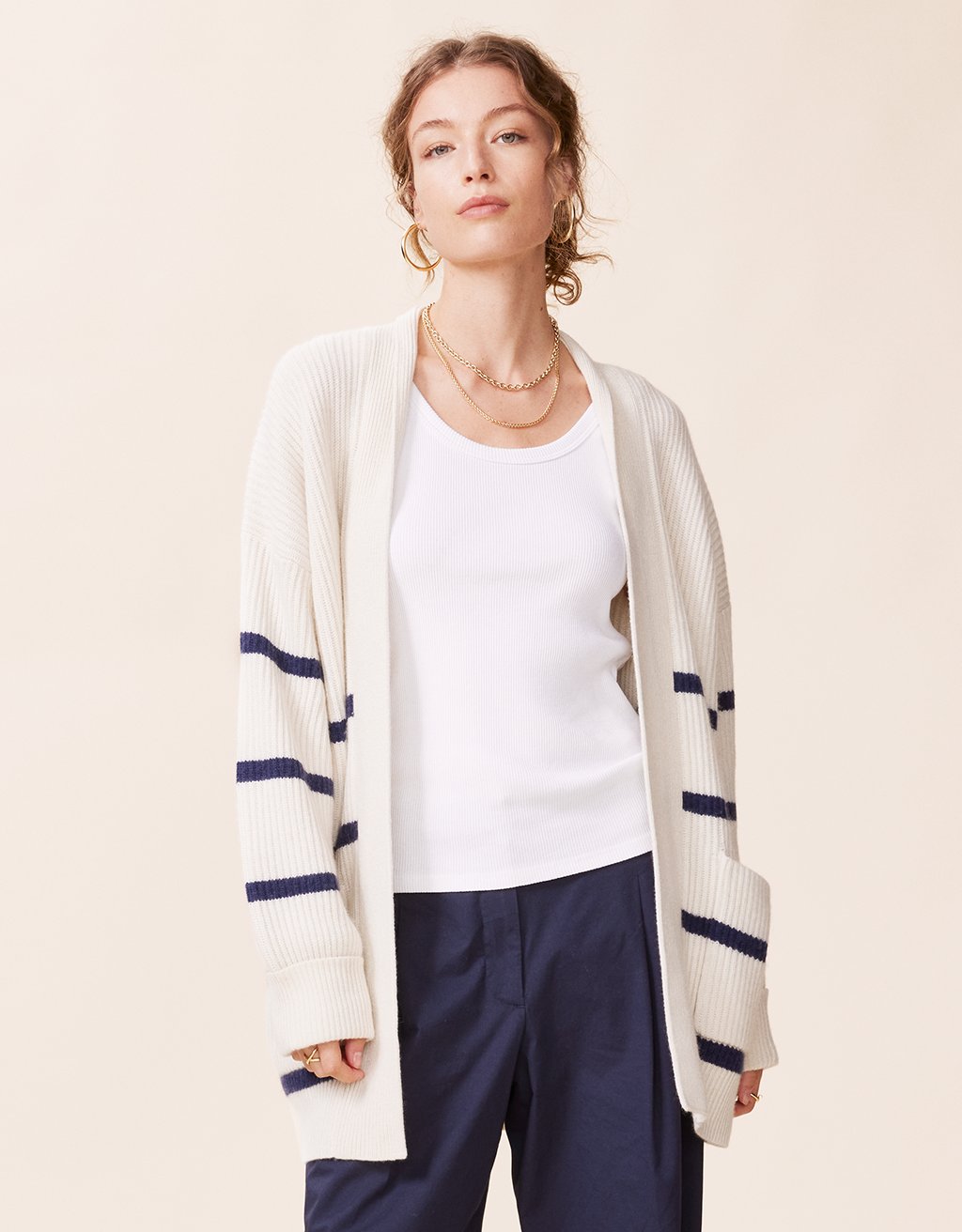oversized ribbed cardigan