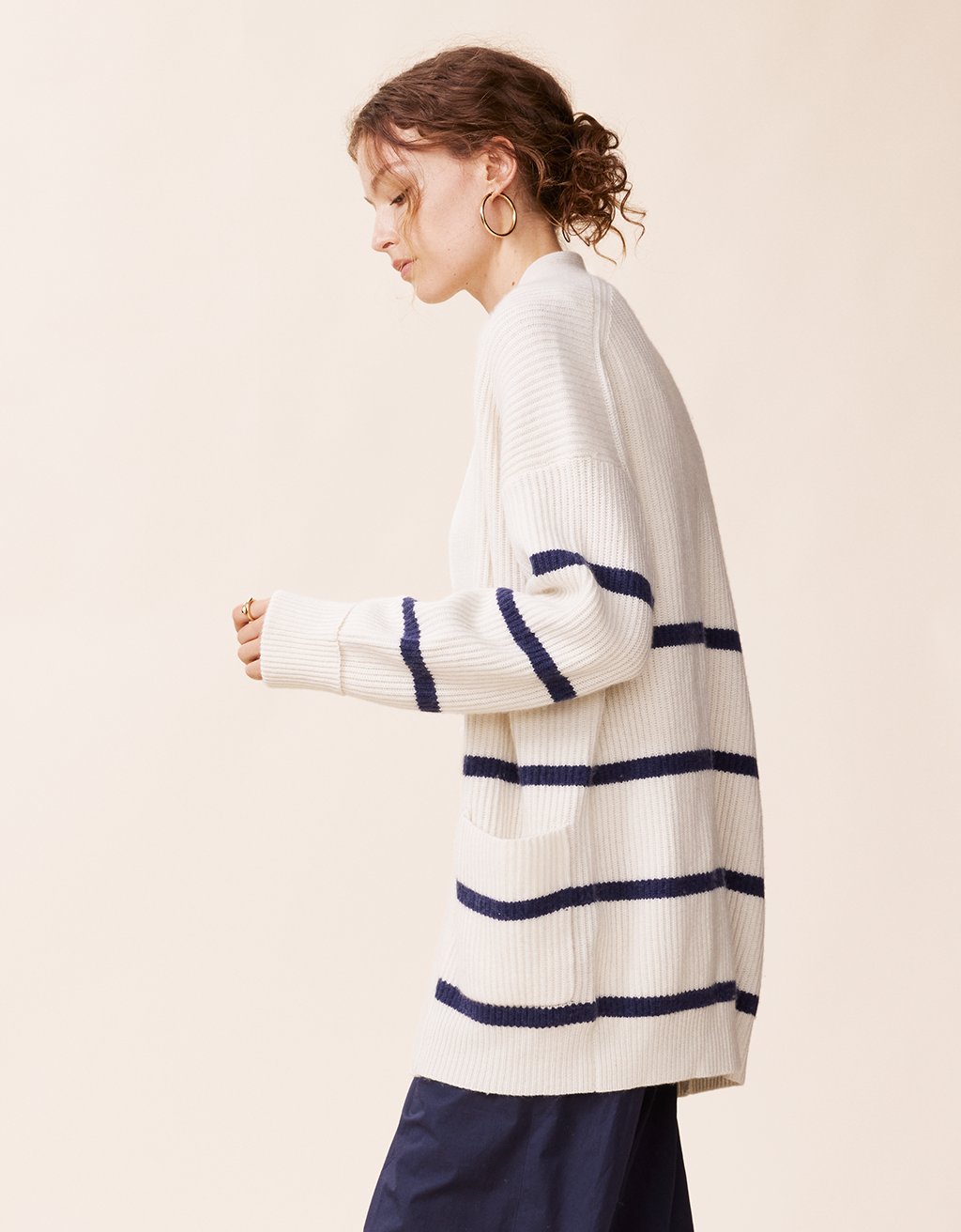 oversized ribbed cardigan