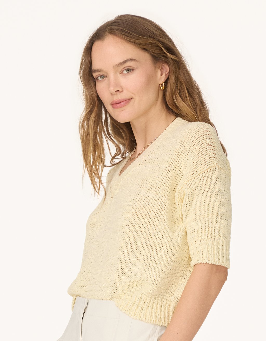 boxy cotton sweater