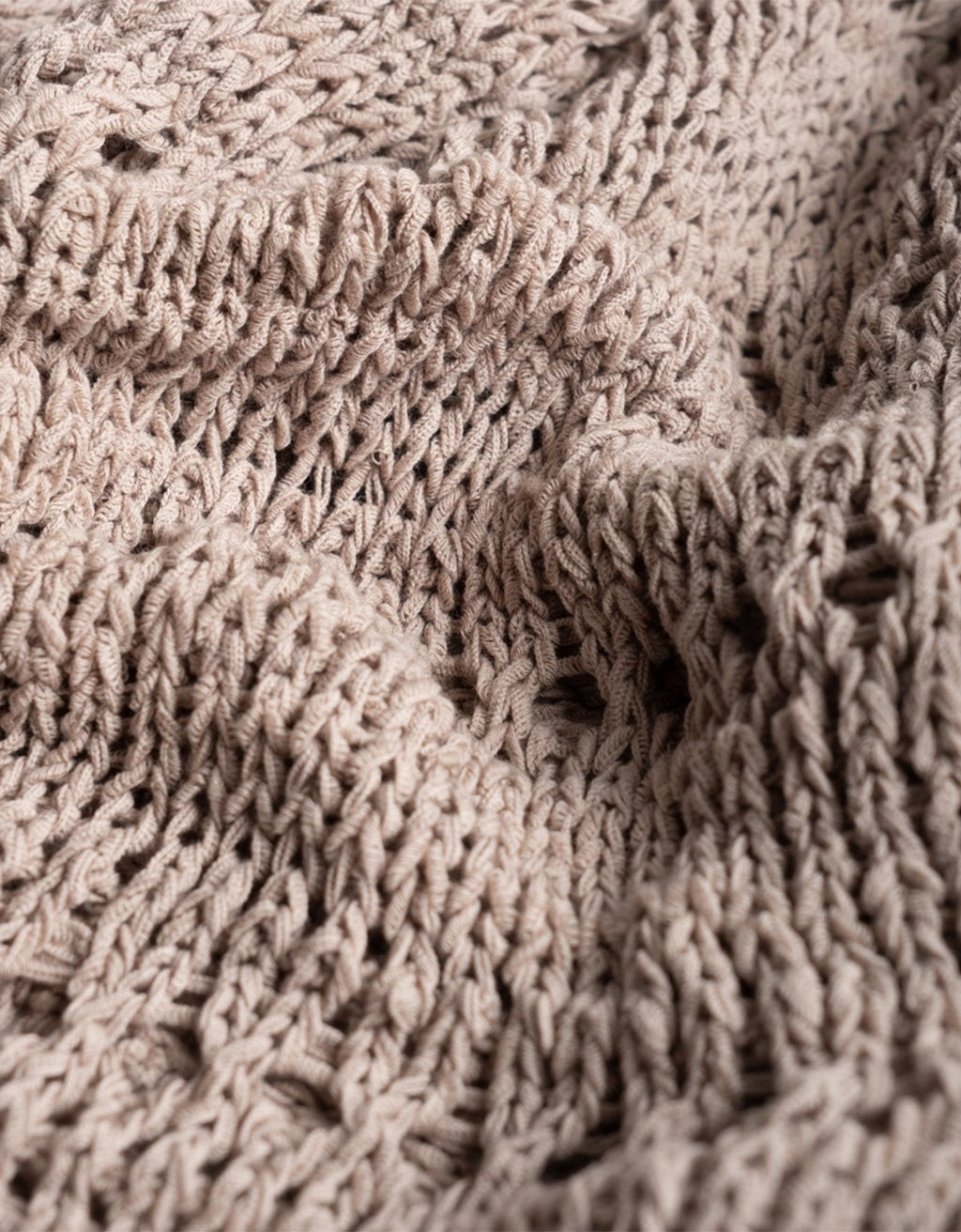 organic cotton open stitch sweater