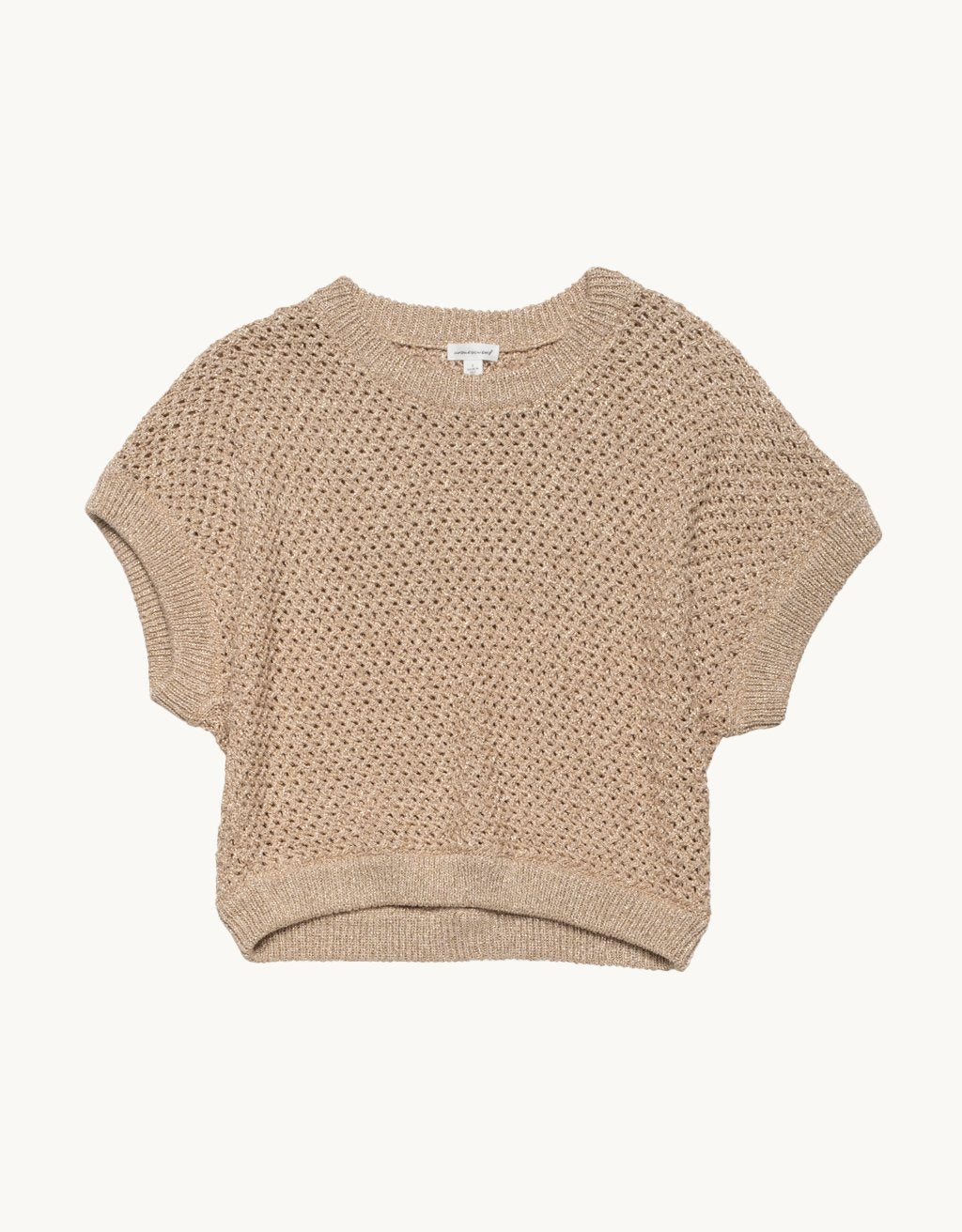 open stitch shimmer sweater