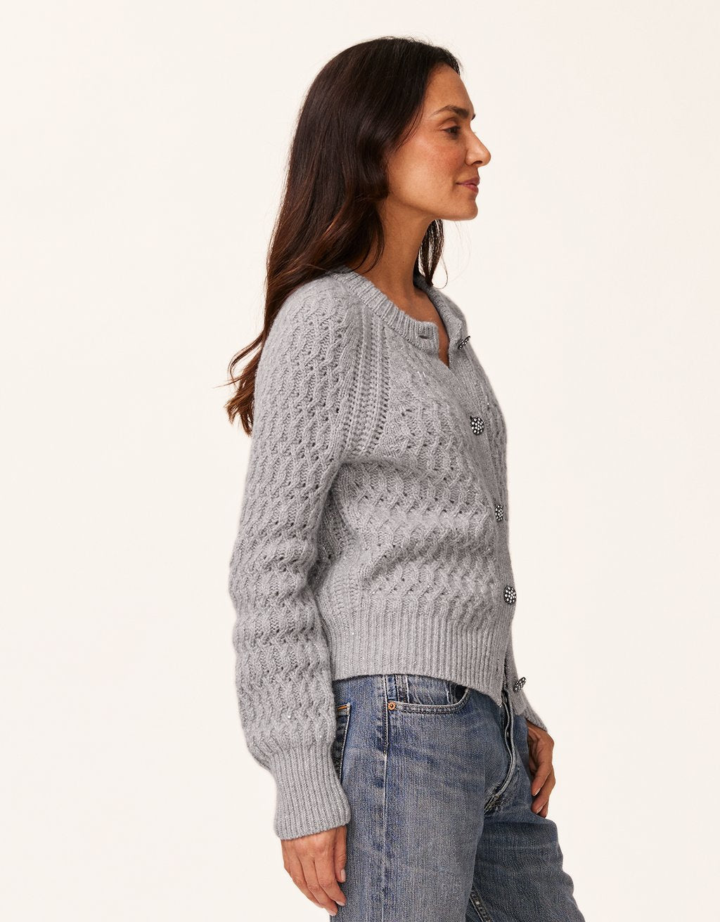 wool shimmer cardigan