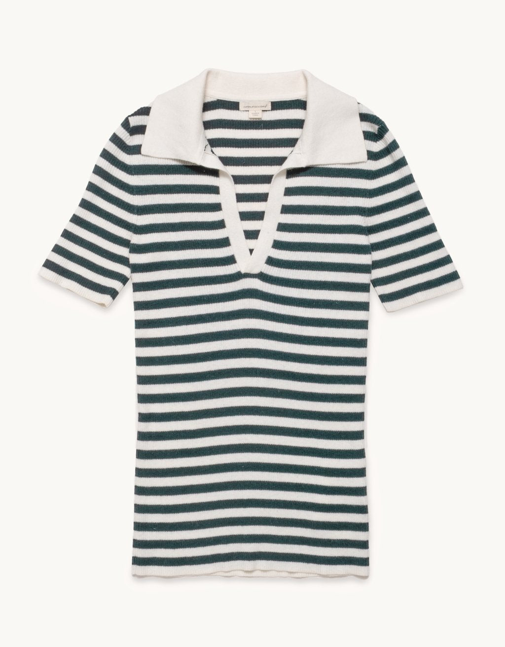 organic cotton cashmere polo sweater