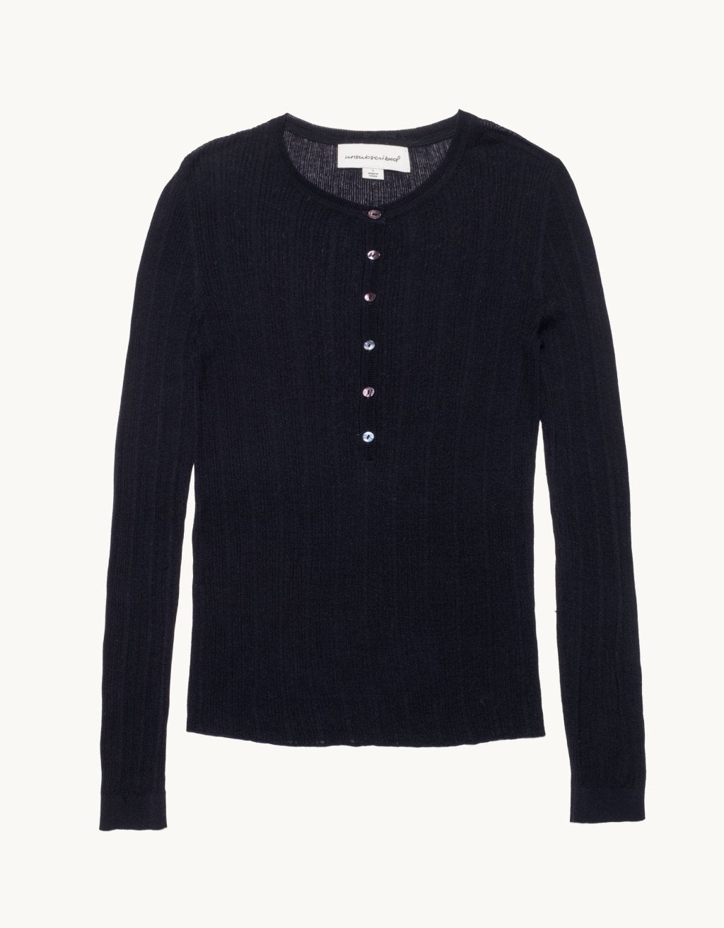 Recycled Silk Ribbed Henley