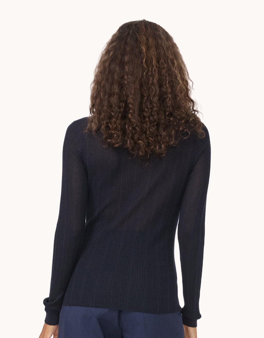 Recycled Silk Ribbed Henley