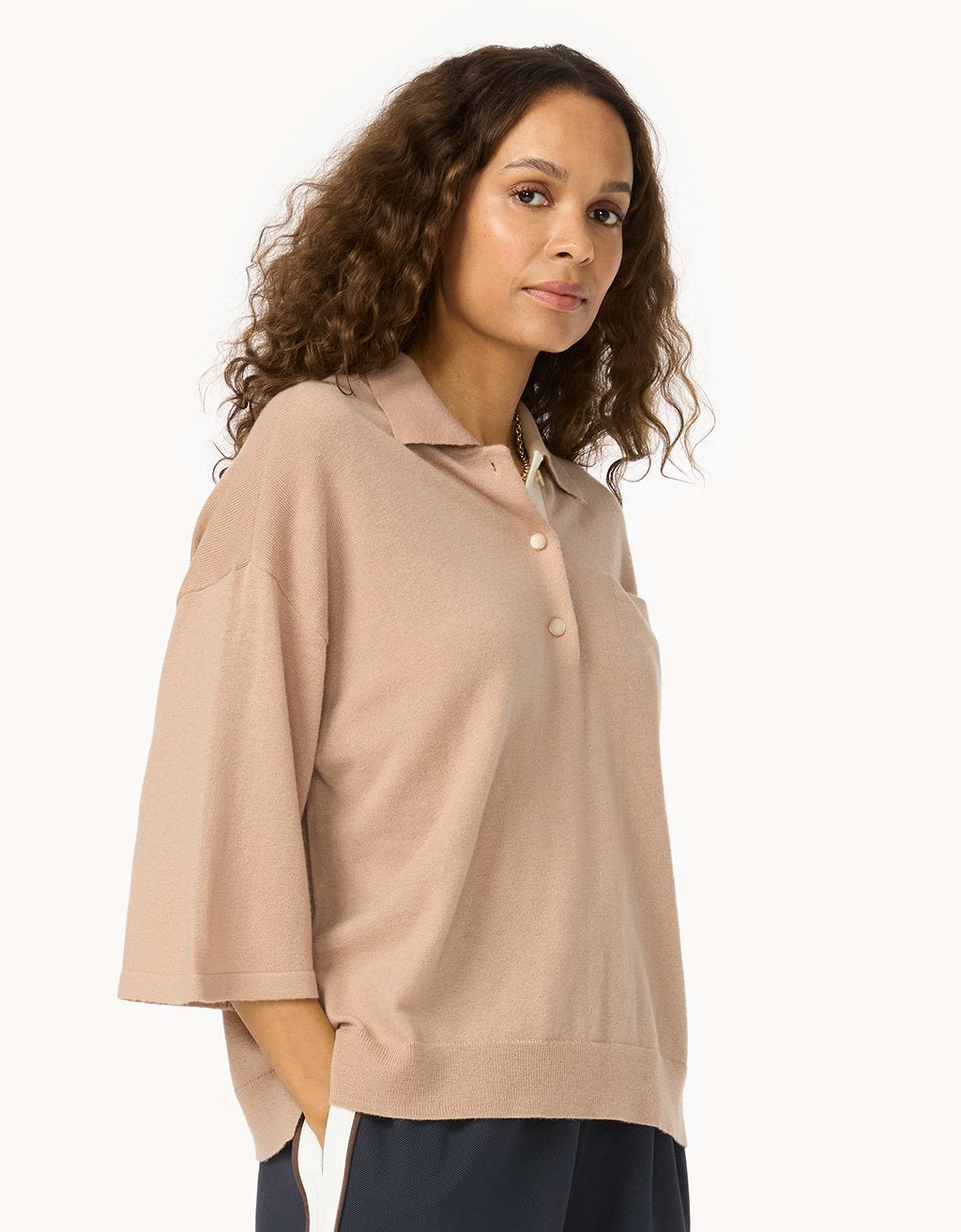 Merino Wool Short Sleeve Polo