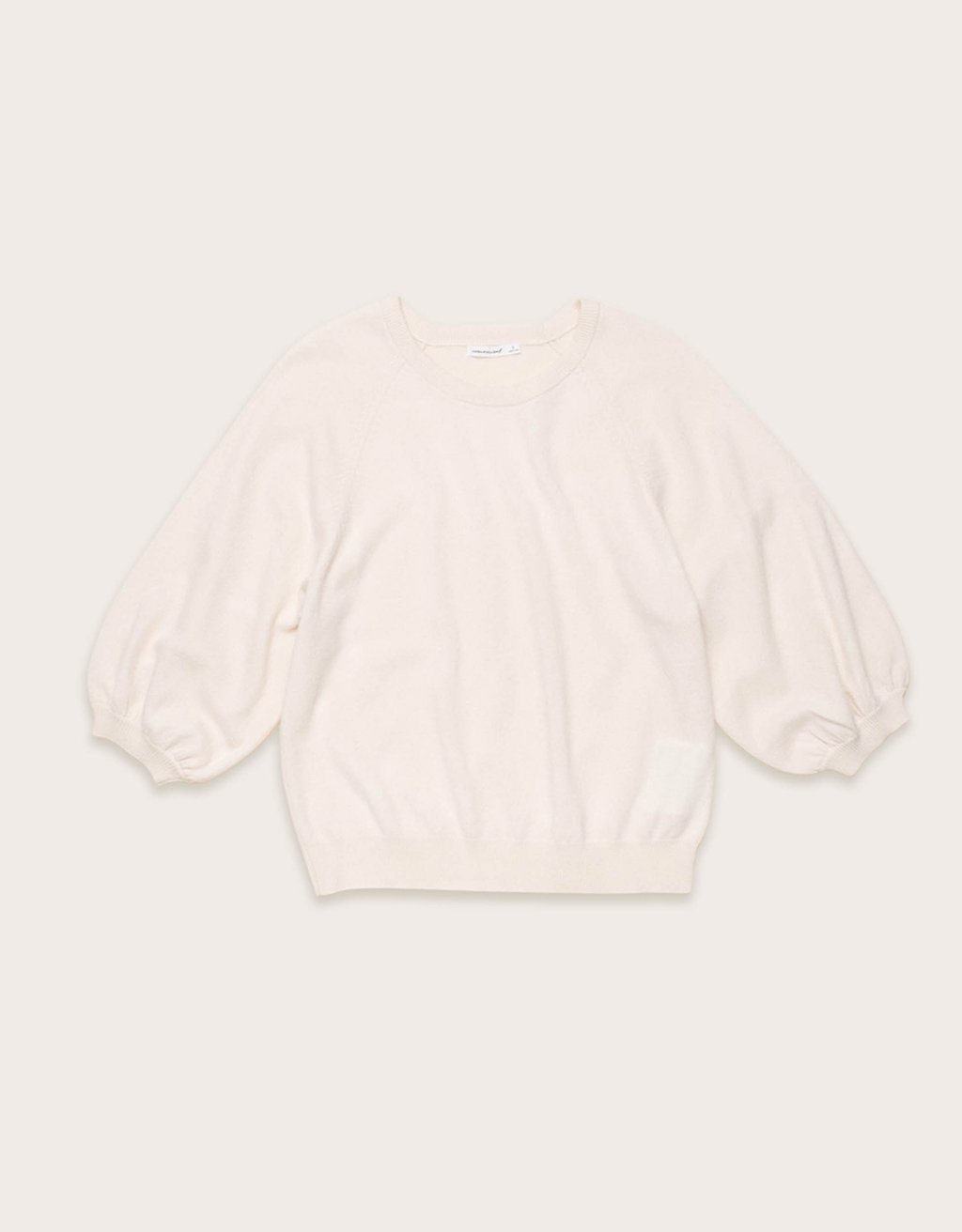 cashmere puff sleeve sweater