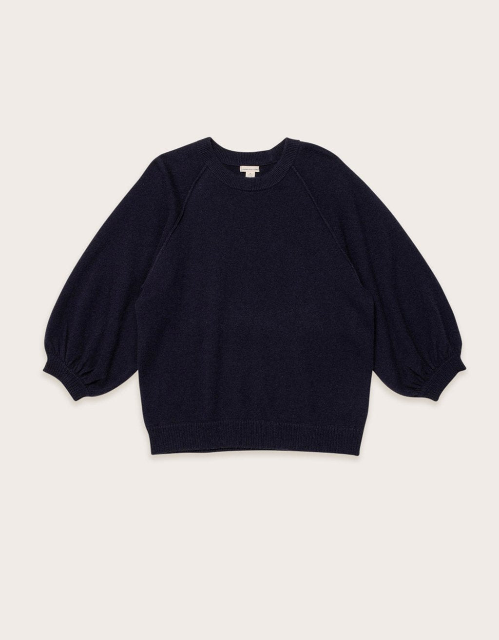 cashmere puff sleeve sweater
