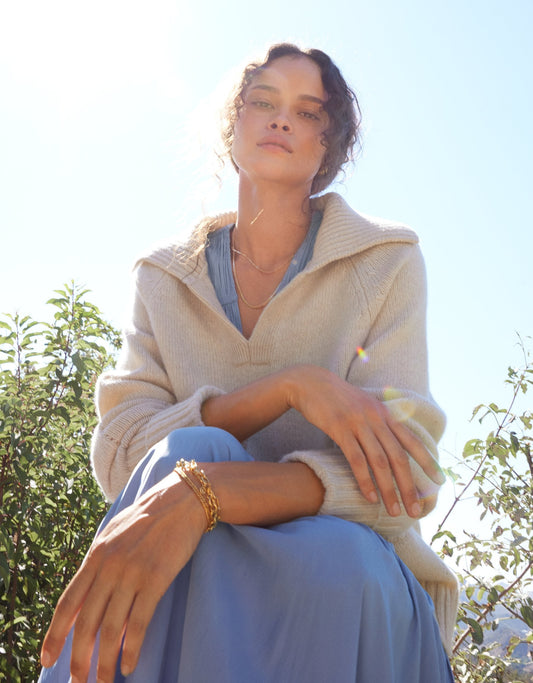 cashmere polo sweater