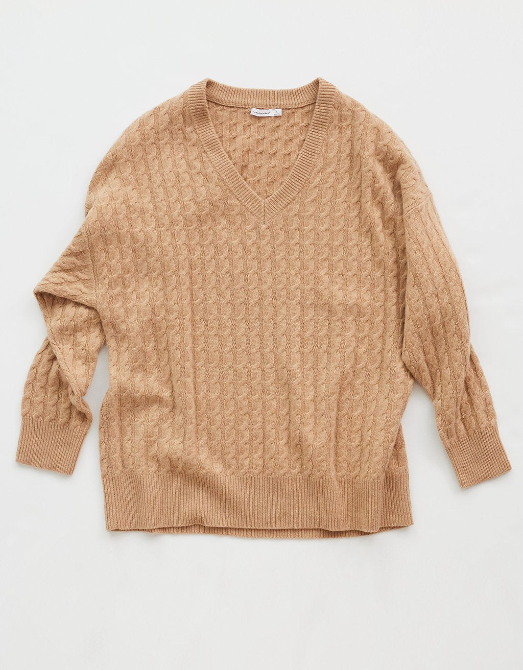 cashmere cable v neck pullover sweater