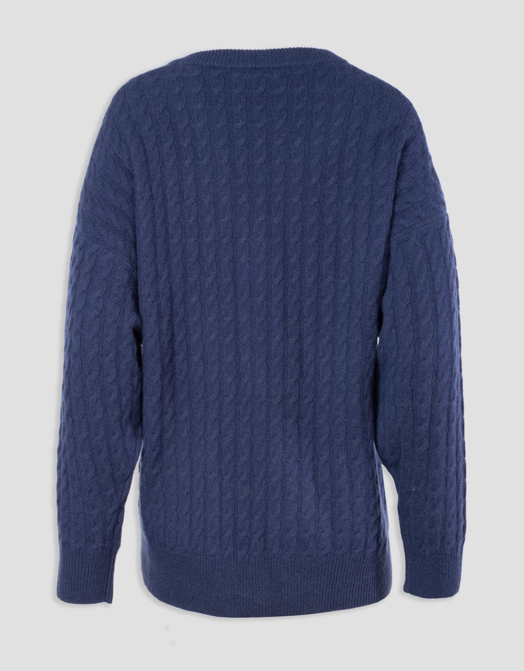cashmere cable v neck pullover
