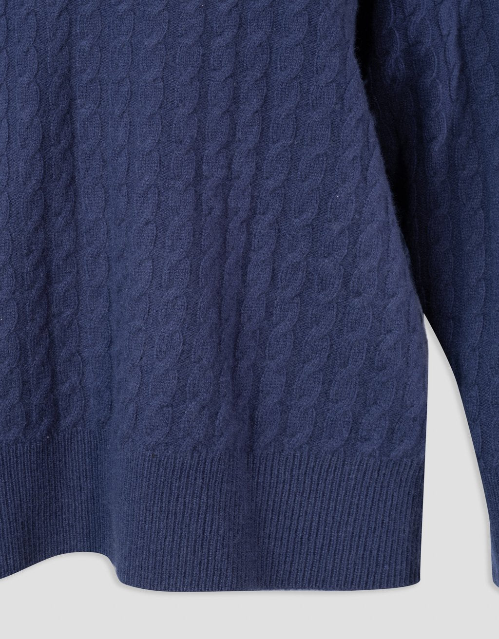 cashmere cable v neck pullover