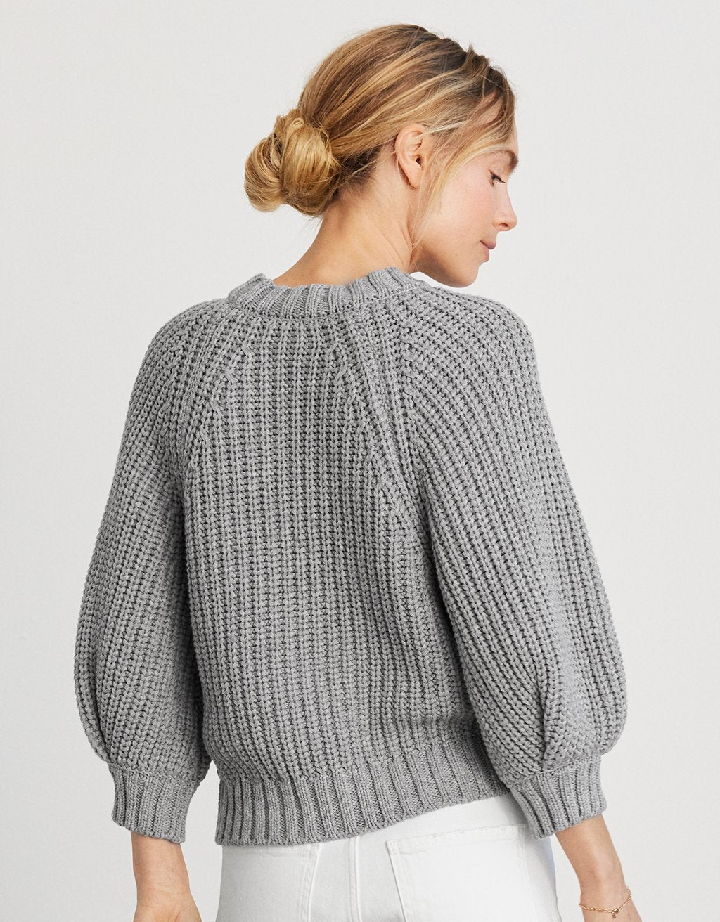 cotton cashmere bouquet sweater