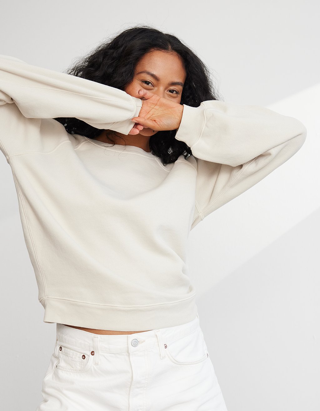 raglan crewneck sweatshirt