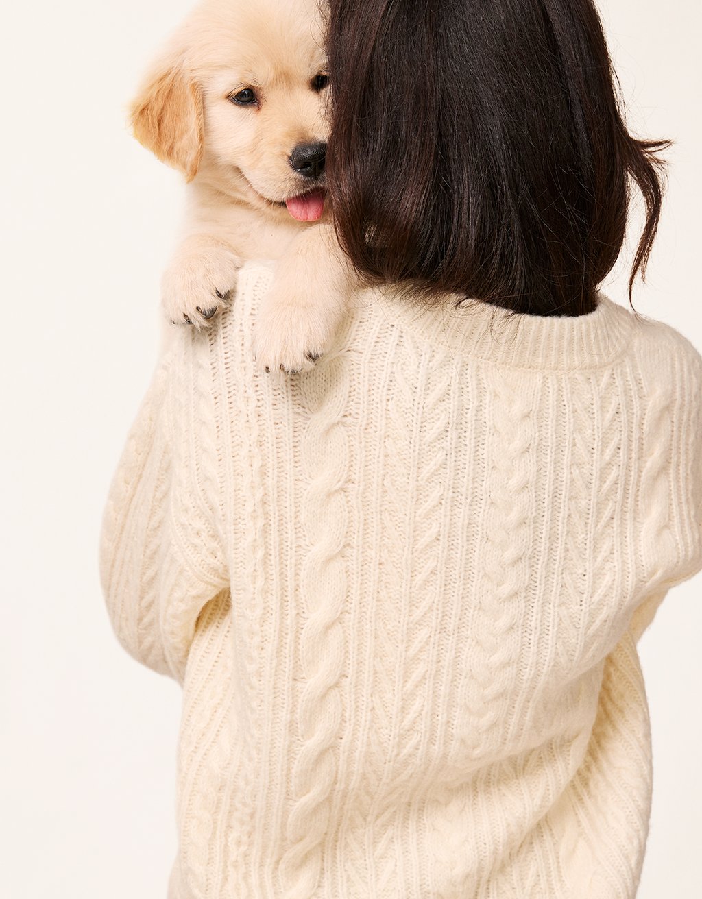 wool cotton cable sweater