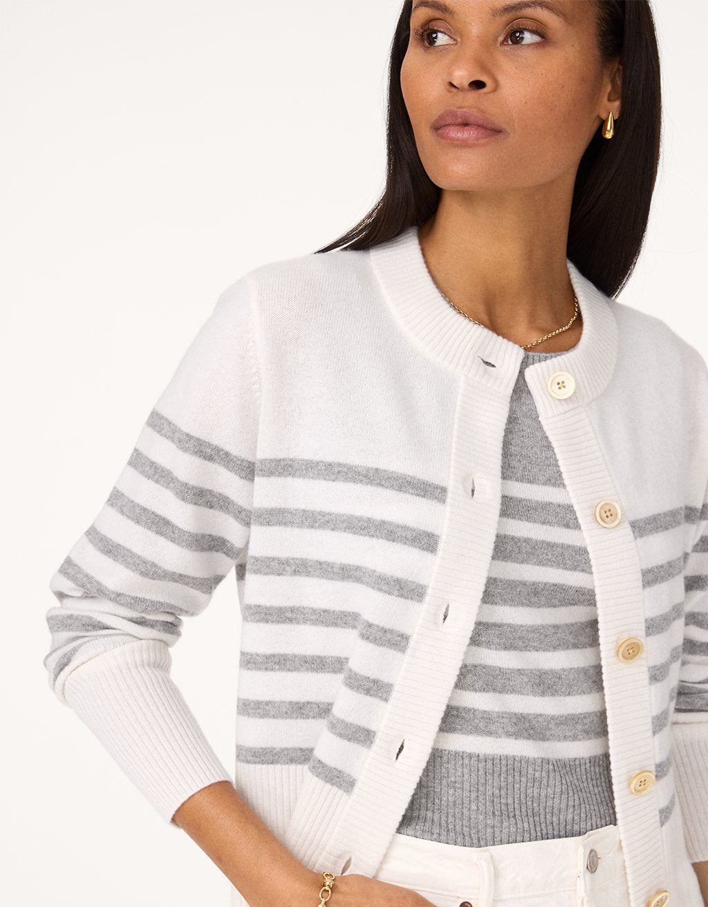 cashmere fitted cardigan