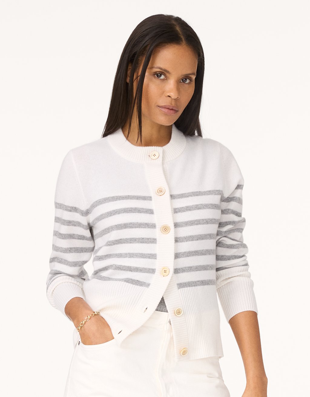 cashmere fitted cardigan