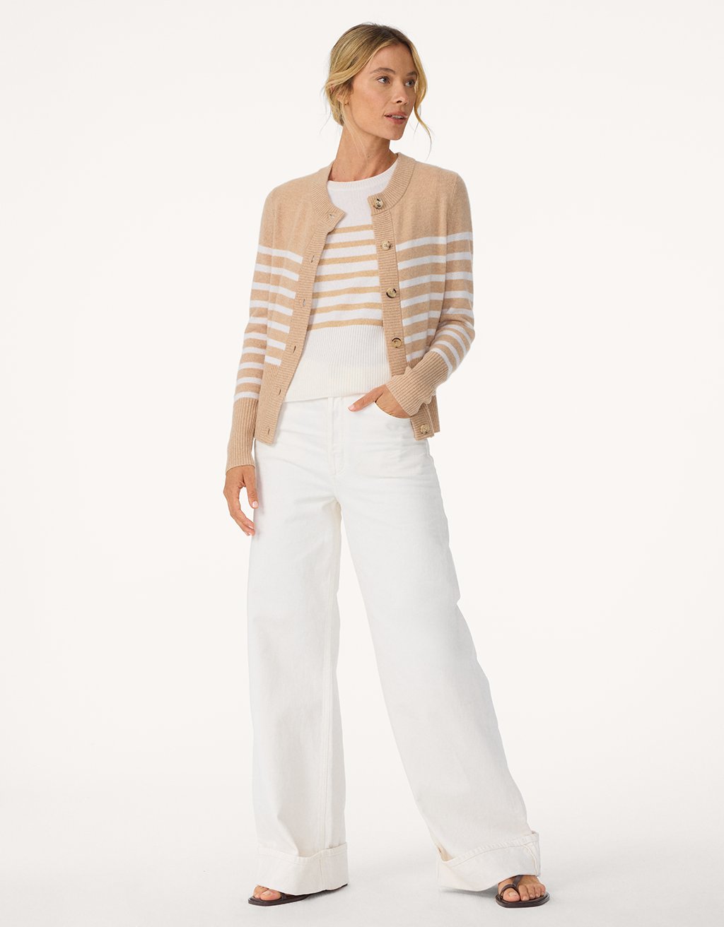 cashmere fitted cardigan