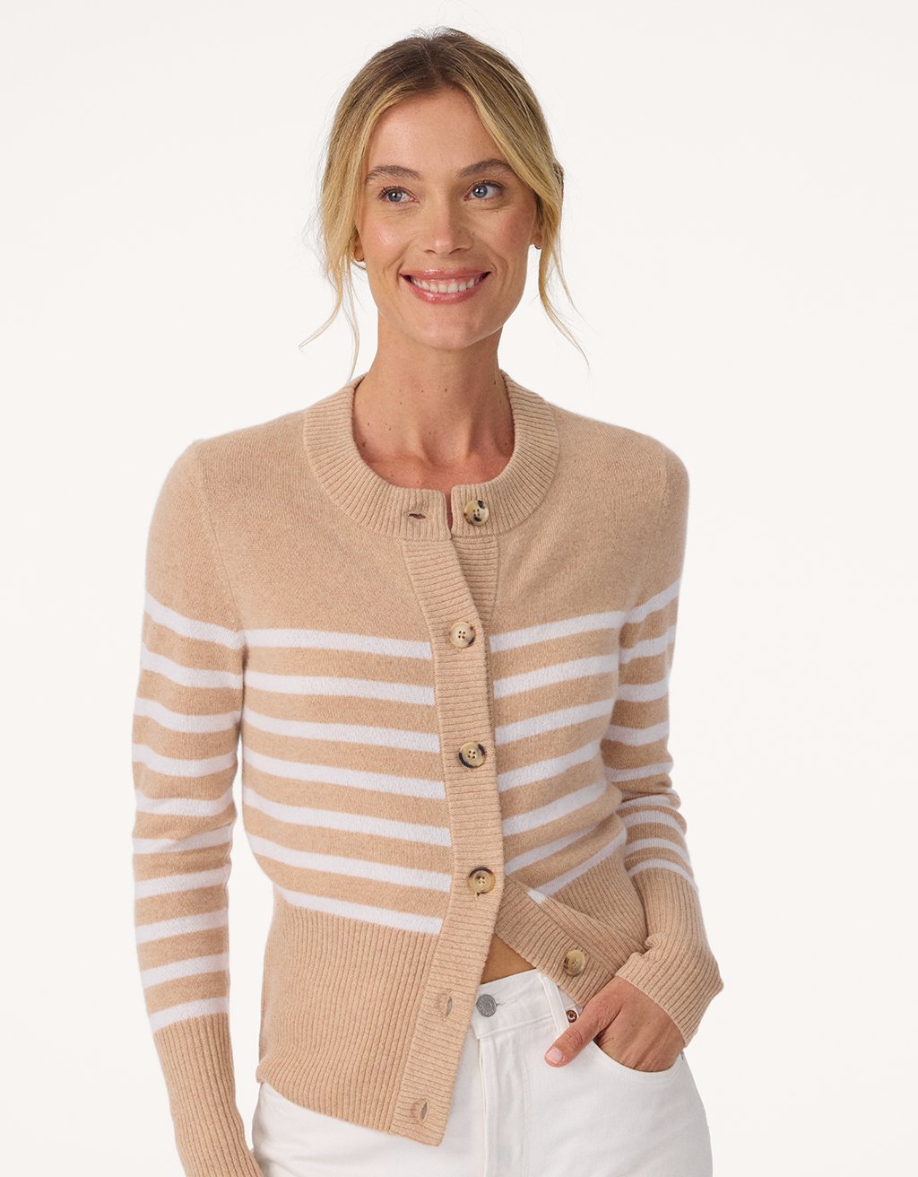cashmere fitted cardigan