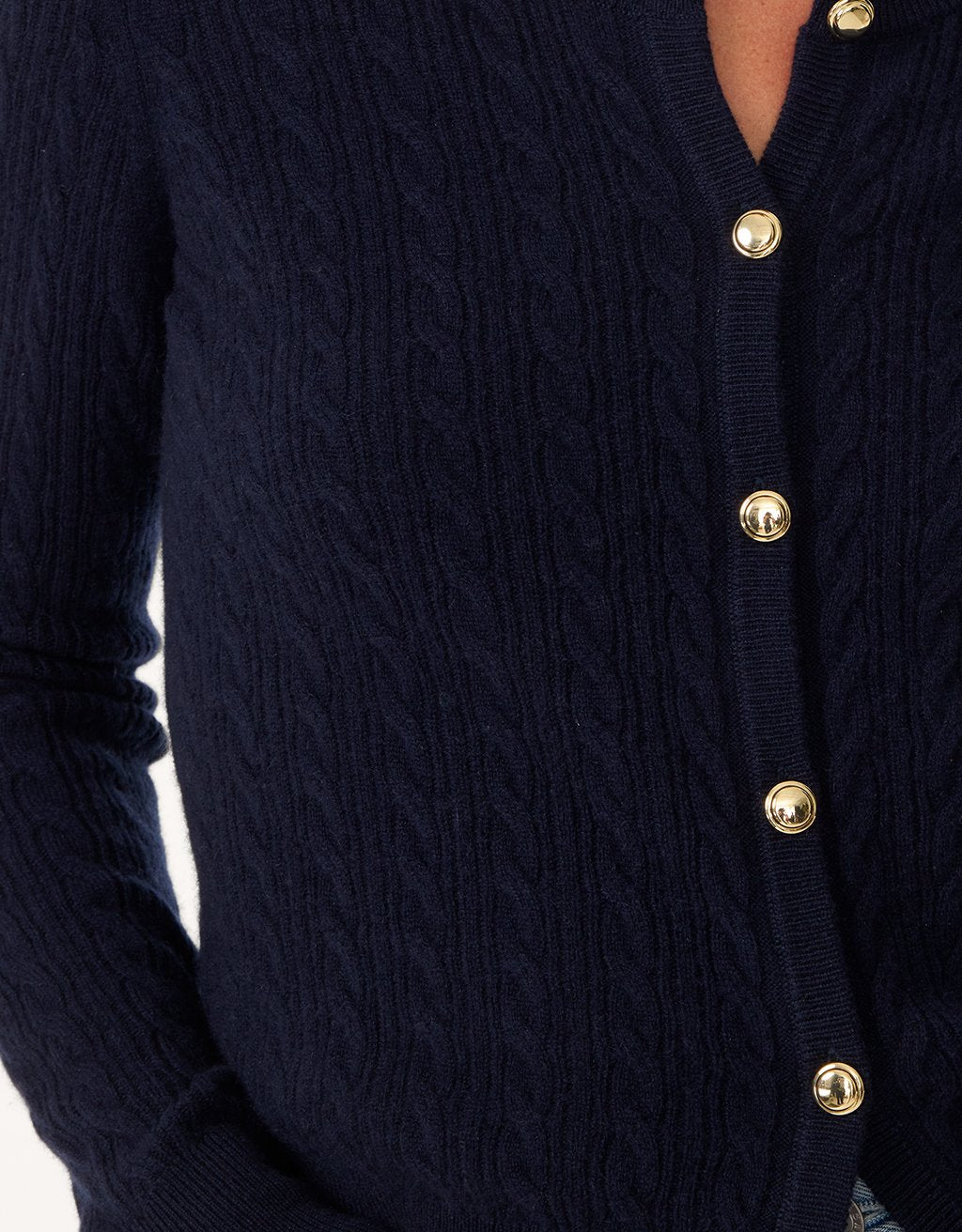 cashmere cable cardigan