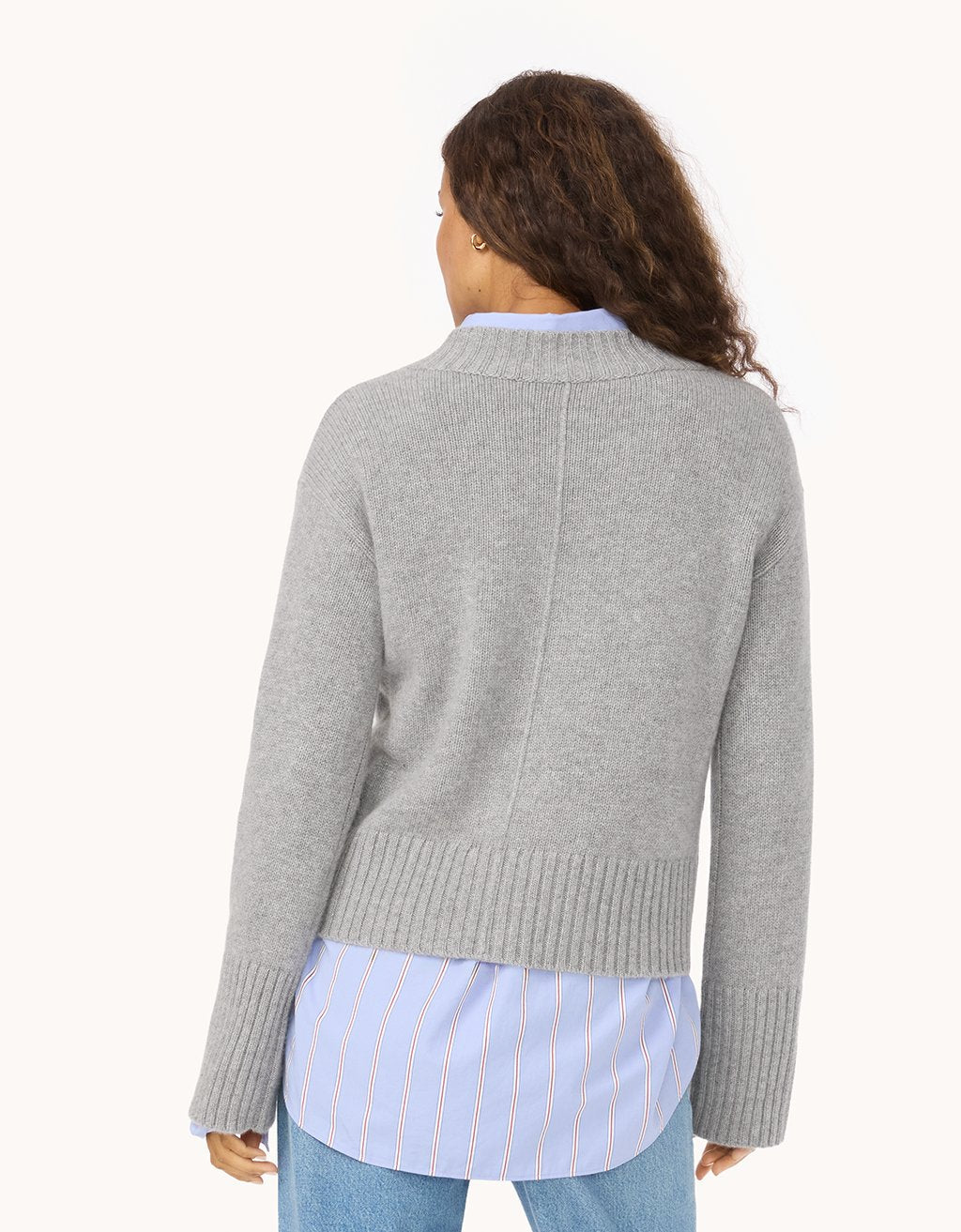 Winter-Weight Cashmere V-Neck Sweater