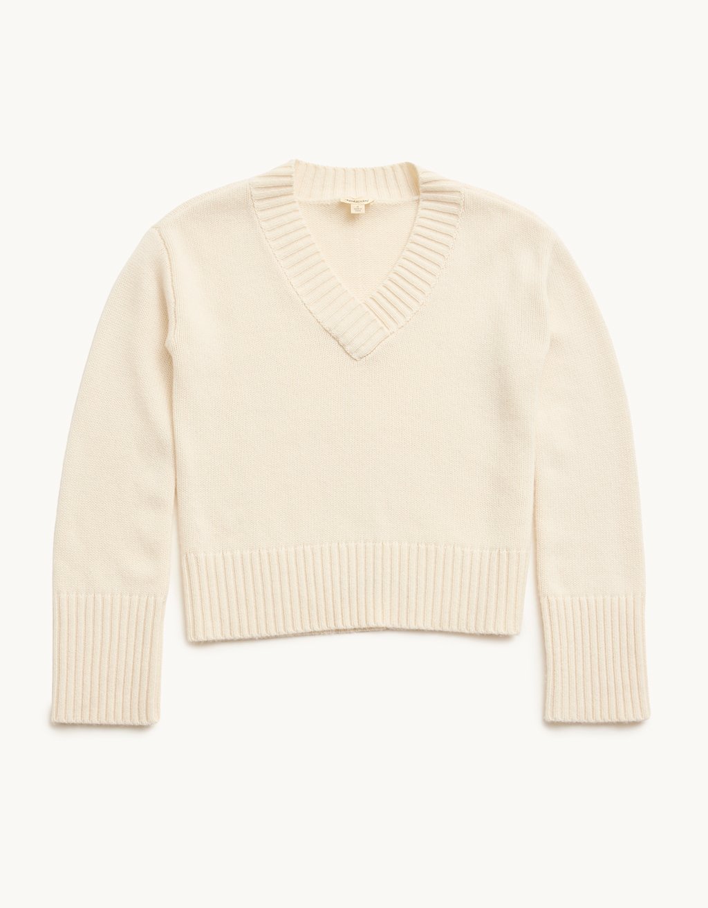 Winter-Weight Cashmere V-Neck Sweater
