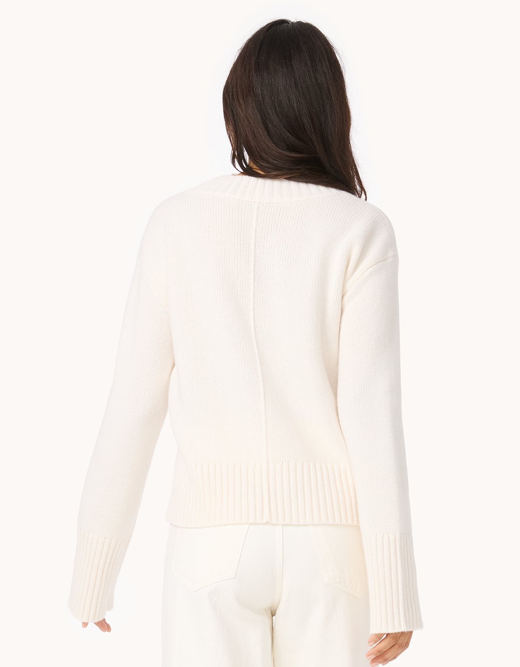 Winter-Weight Cashmere V-Neck Sweater