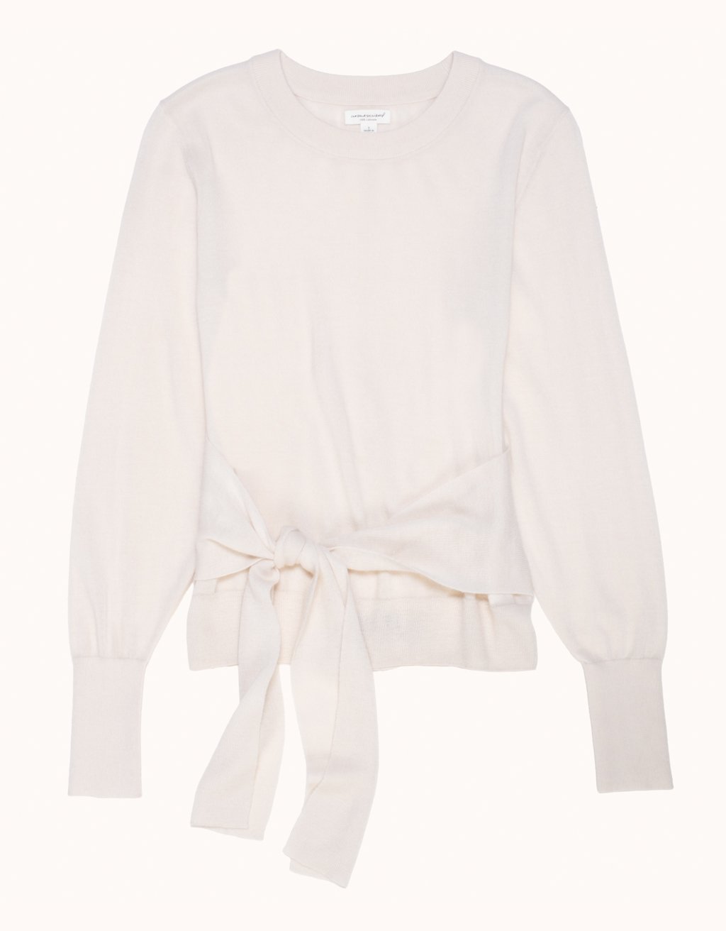Whisper-Weight Cashmere Tie Waist Sweater