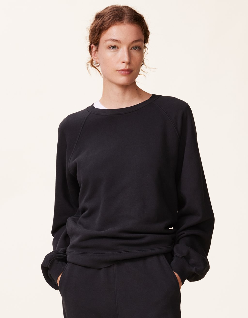 raglan french terry crewneck sweatshirt