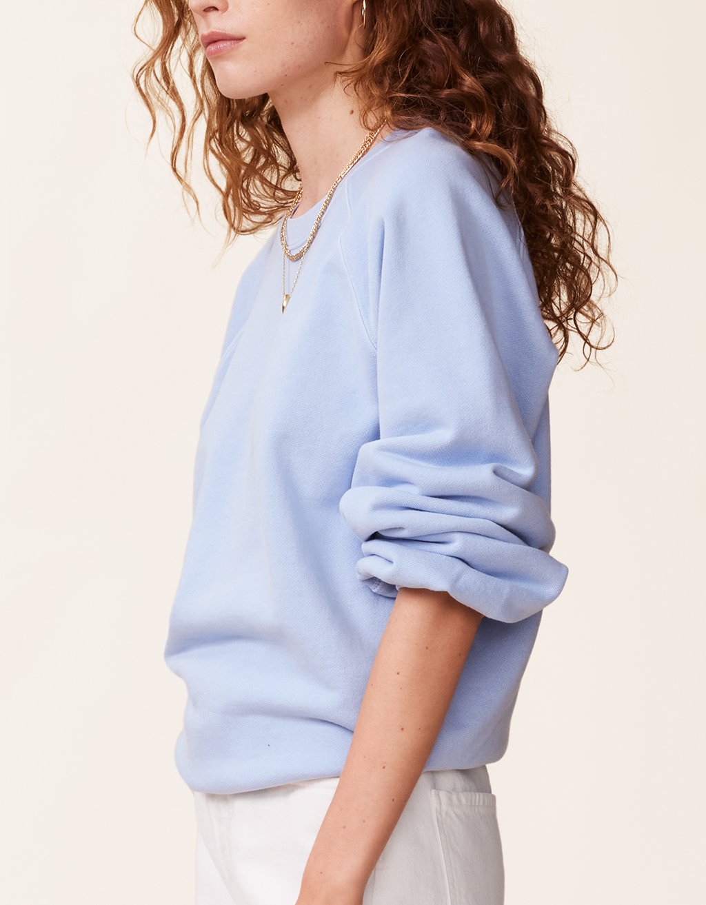 raglan french terry crewneck sweatshirt