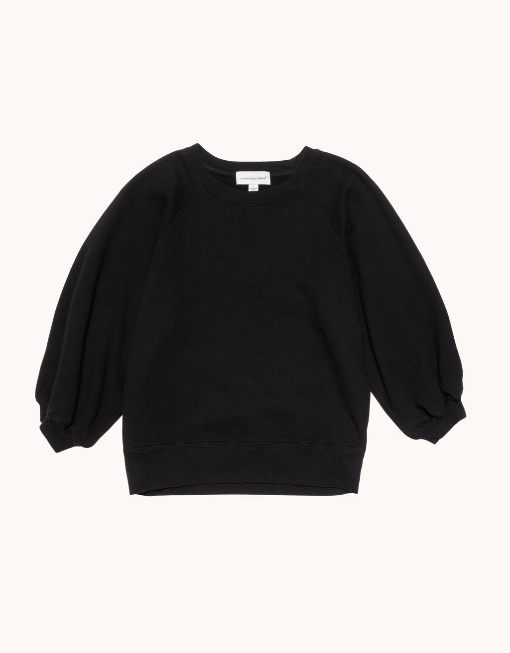 French Terry Puff Sleeve Sweatshirt