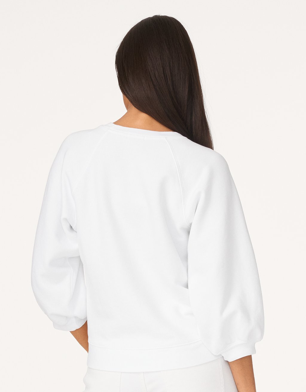 french terry puff sleeve sweatshirt