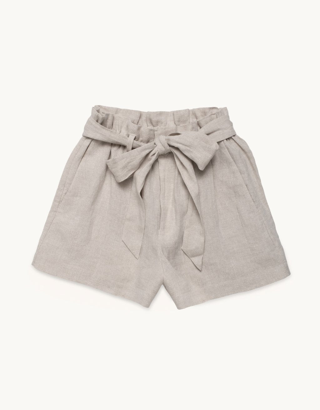 shimmer linen paperbag short